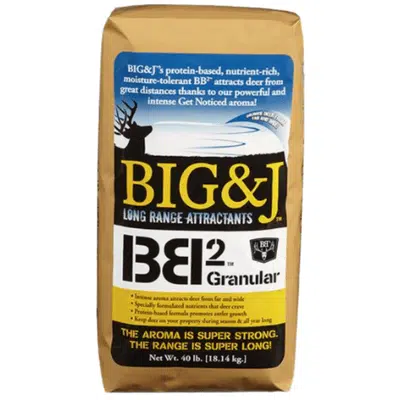 Big & J BB2 Deer Attractant in a brown bag