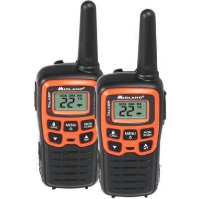 Midland T51 VP3 X-Talker Handheld 2-Way Radios in orange and black
